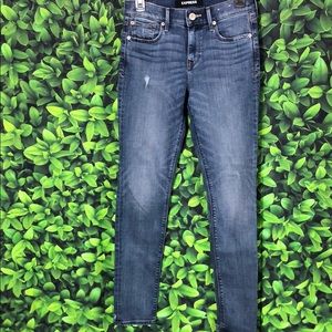 Express super skinny mid rise jeans